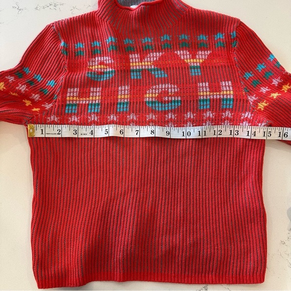 Urban Outfitters BDG Shauna Red Graphic Knit Sweater - Picture 8 of 9